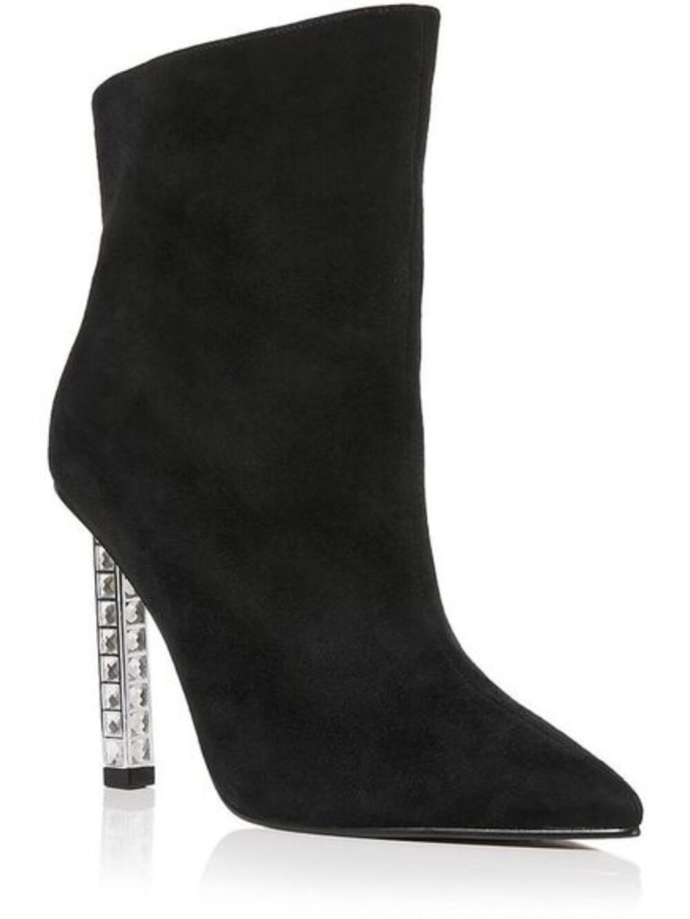 Aqua Womens PERIN  Black Suede Pointed Toe Dressy Booties Shoes NIB sz 9.5